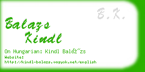 balazs kindl business card